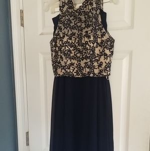 Tity Triangles blue and tan two piece dress